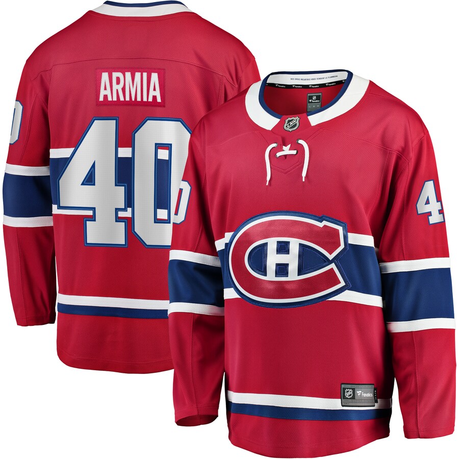 Men's Montreal Canadiens Joel Armia Fanatics Branded Red Home Breakaway Player Jersey - Puhuasuan