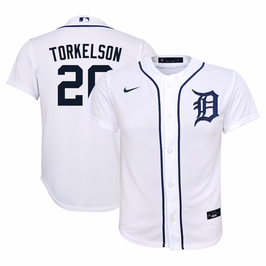 Youth Detroit Tigers Spencer Torkelson Nike White Home Replica Player Jersey - Puhuasuan