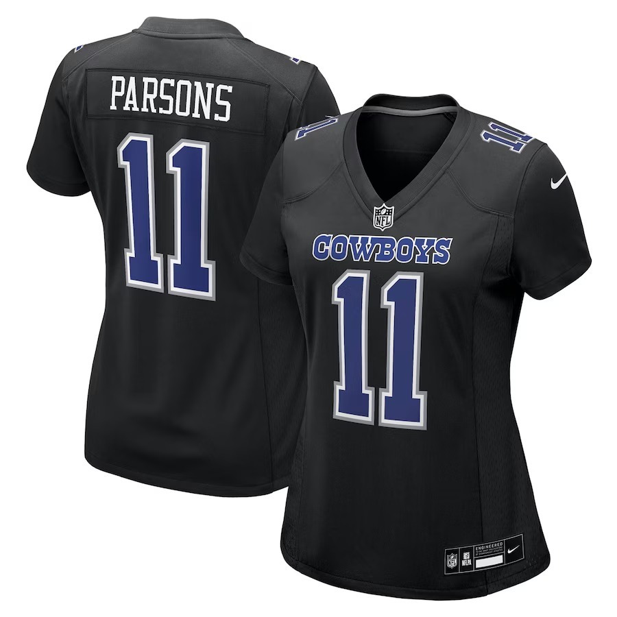 Women's Dallas Cowboys Micah Parsons Nike Carbon Black Fashion Game Jersey - Puhuasuan