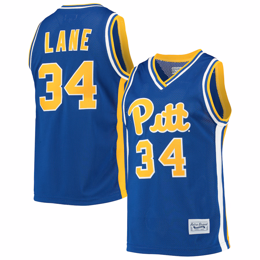 Men's Original Retro Brand Jerome Lane Royal Pitt Panthers Alumni Commemorative Classic Basketball Jersey - Puhuasuan