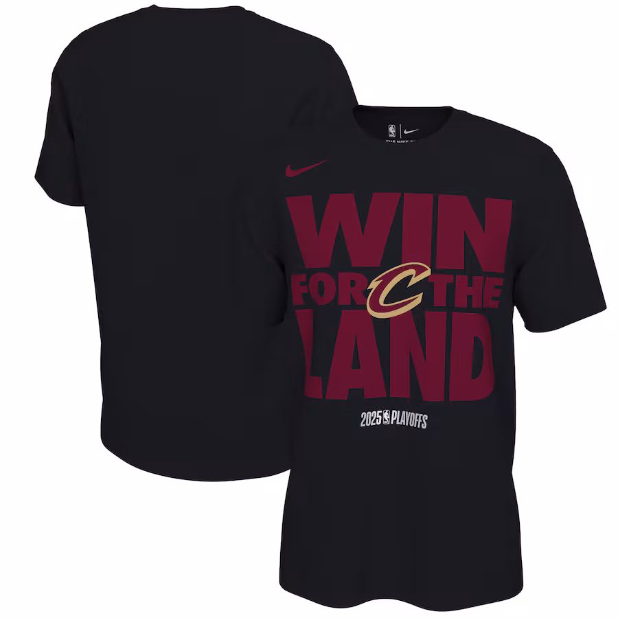 Unisex Cleveland Cavaliers Nike Black 2025 NBA Playoffs On-Court Mantra T-Shirt - Puhuasuan