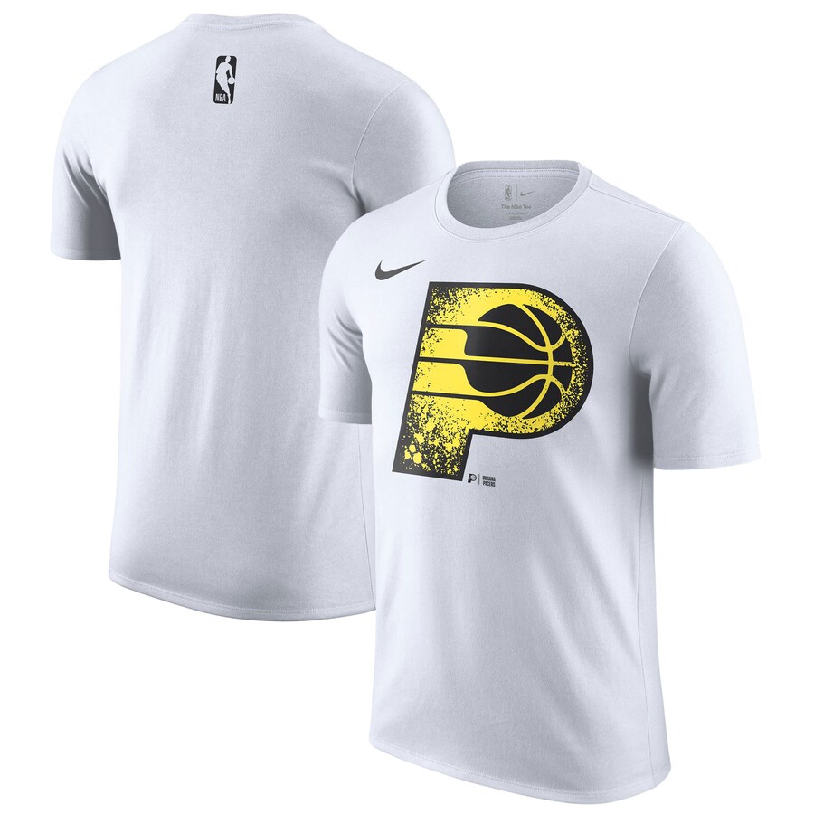 Men's Indiana Pacers Nike White 2024/25 City Edition Essential Logo T-Shirt - Puhuasuan