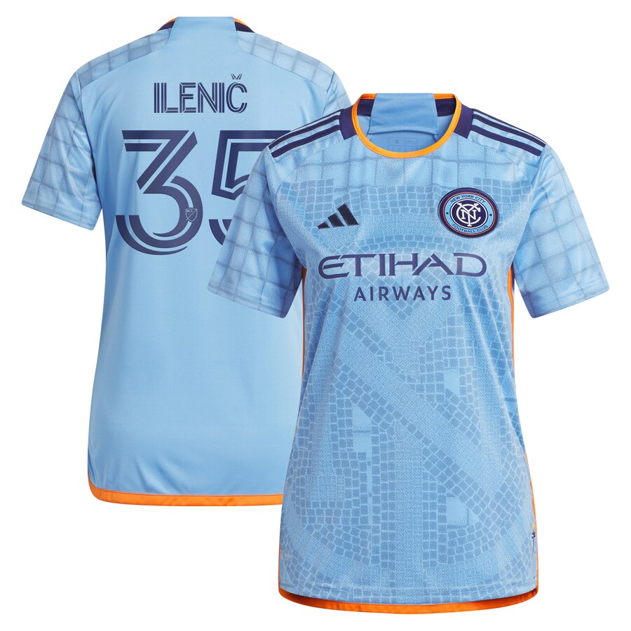 Women's New York City FC Mitja Ilenič adidas Light Blue 2024 The Interboro Kit Replica Player Jersey - Puhuasuan