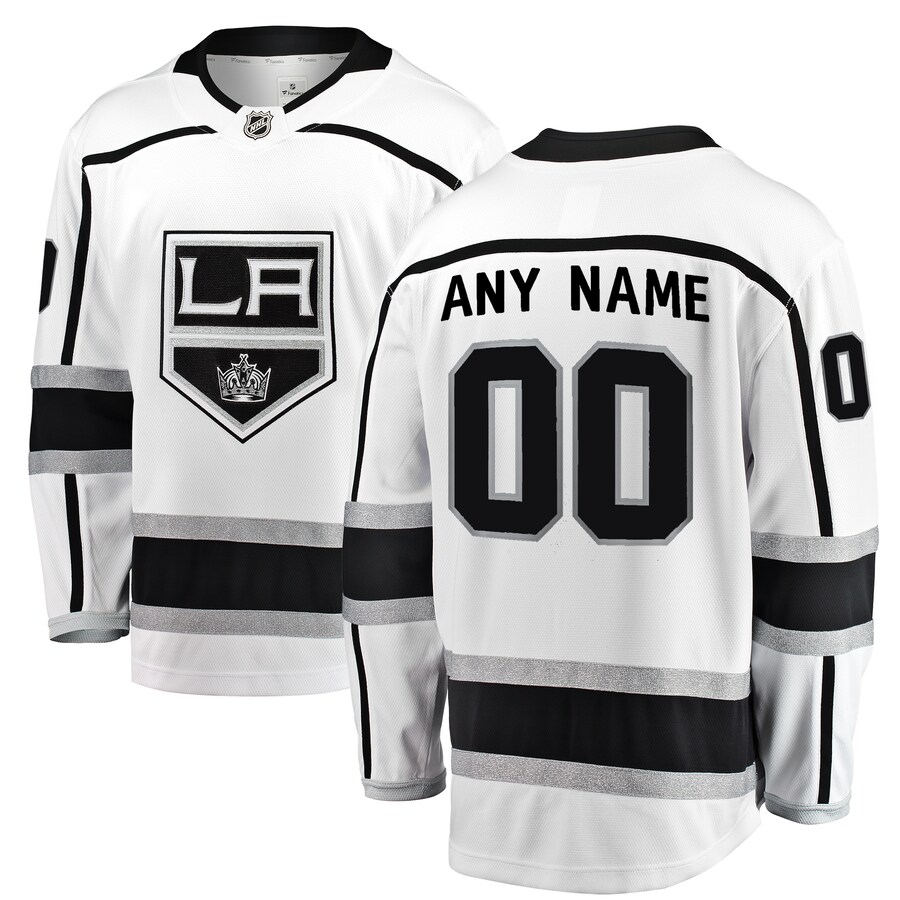 Men's Los Angeles Kings Fanatics Branded White Away Breakaway Custom Jersey - Puhuasuan
