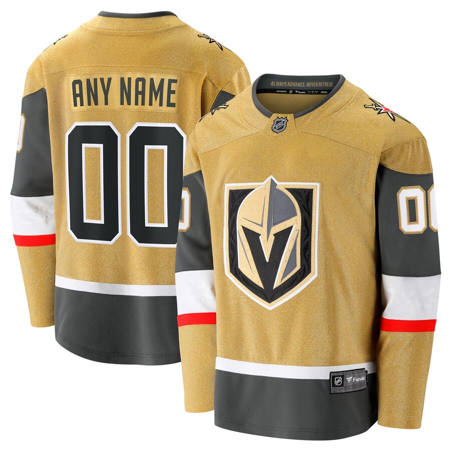 Men's Vegas Golden Knights  Fanatics Branded  Home Breakaway Custom Jersey - Puhuasuan