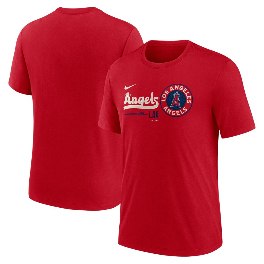 Men's Los Angeles Angels Nike City Connect Tri-Blend T-Shirt - Puhuasuan