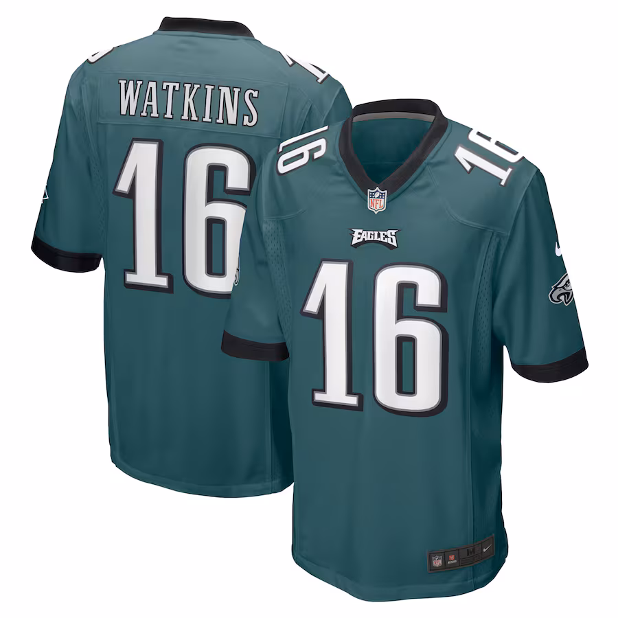 Men's Philadelphia Eagles Quez Watkins Nike Midnight Green Player Jersey - Puhuasuan