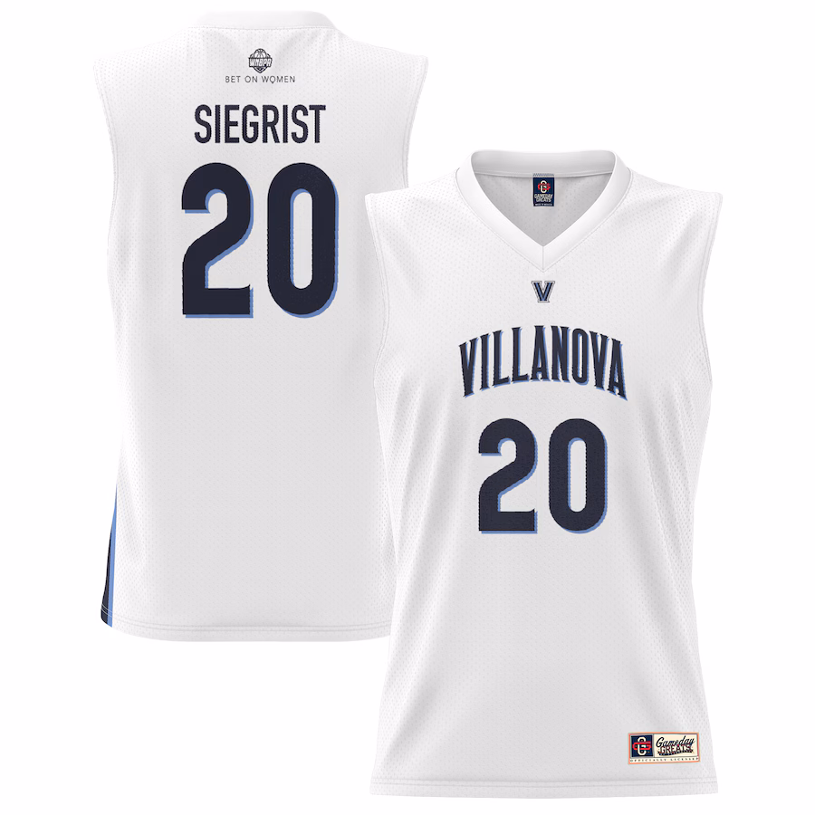 Youth GameDay Greats Madison Siegrist White Villanova Wildcats Lightweight Basketball Alumni Jersey - Puhuasuan