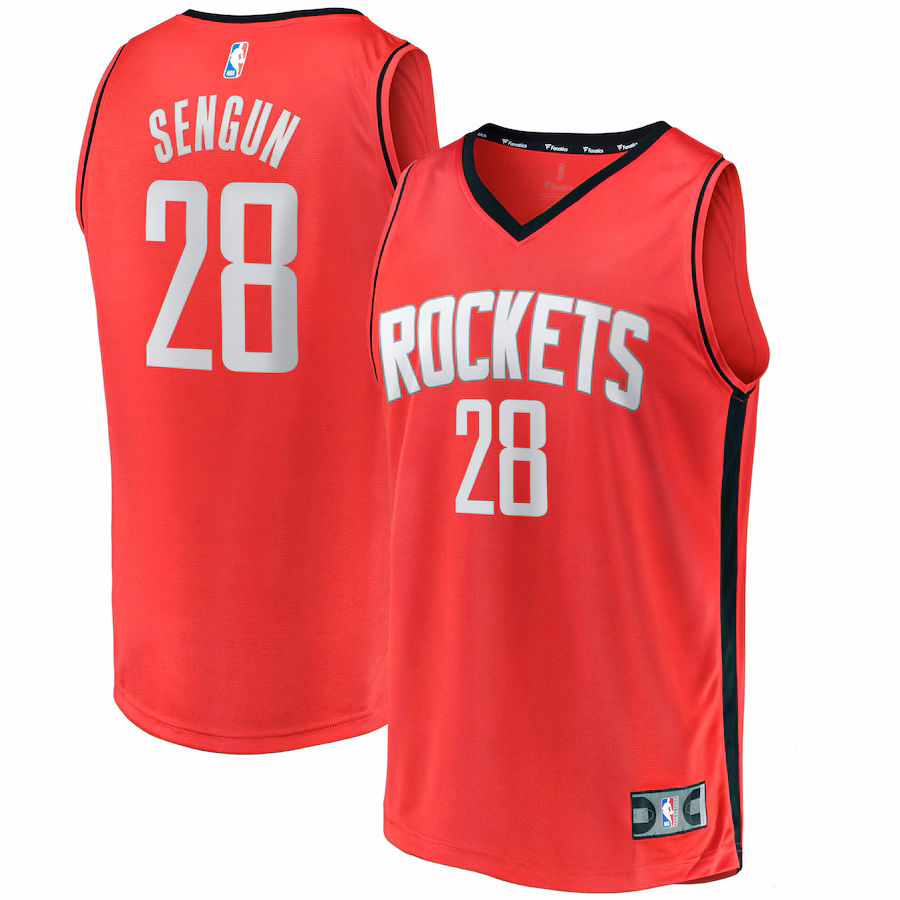 Men's Houston Rockets Alperen Sengun Fanatics Red Fast Break Replica Jersey - Icon Edition - Puhuasuan