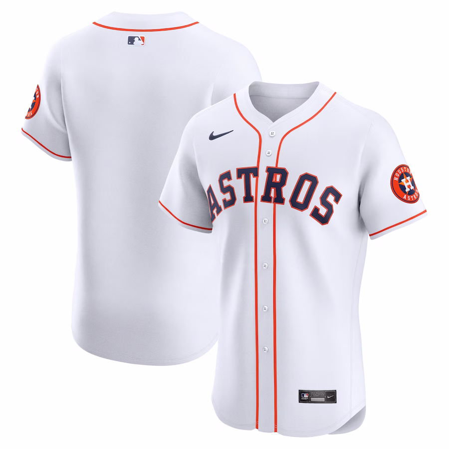Men's Houston Astros Nike White Home Elite Jersey - Puhuasuan