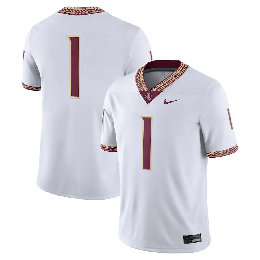 #1 Florida State Seminoles Nike Game Jersey - White - Puhuasuan