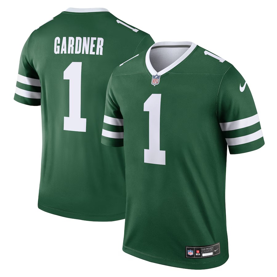 Men's New York Jets Ahmad Sauce Gardner Nike Legacy Green Legend Player Performance Top - Puhuasuan