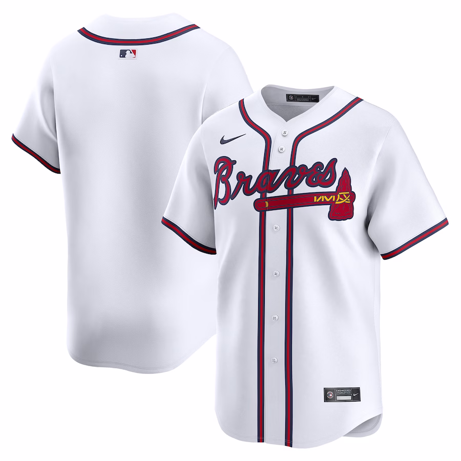 Men's Atlanta Braves Nike White Home Limited Jersey - Puhuasuan