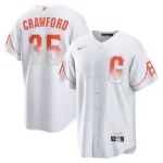 Men's San Francisco Giants Brandon Crawford Nike White City Connect Replica Player Jersey - Puhuasuan