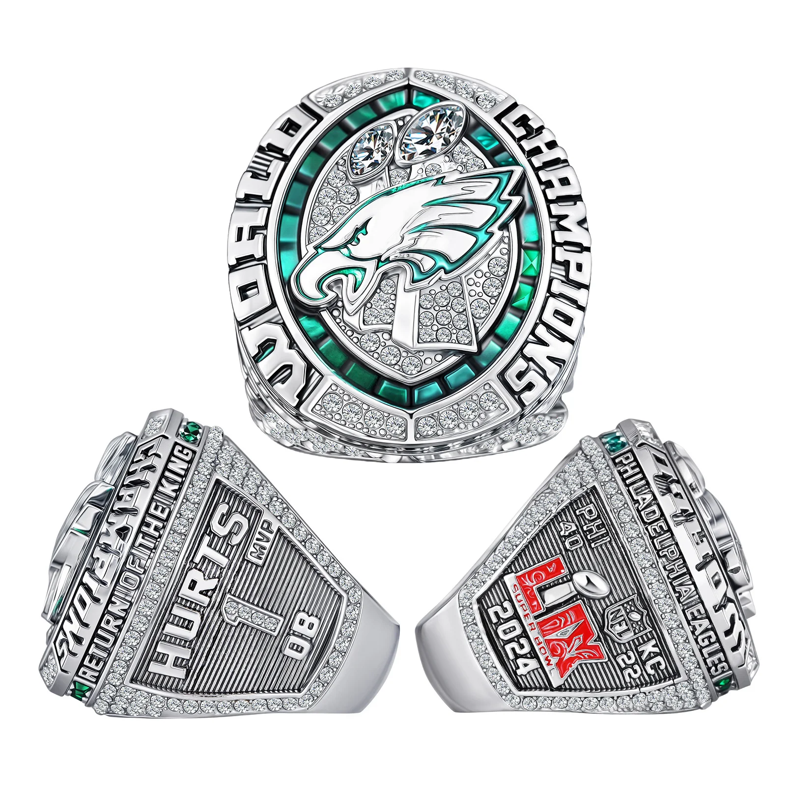 2025 Philadelphia Eagles Championship Ring – #1 Player Edition - Puhuasuan