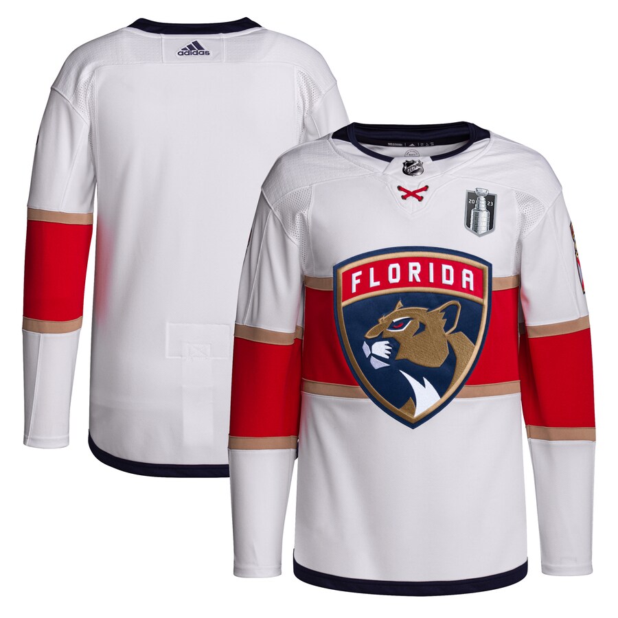 Men's Florida Panthers  adidas White 2023 Stanley Cup Final Away Primegreen Jersey - Puhuasuan