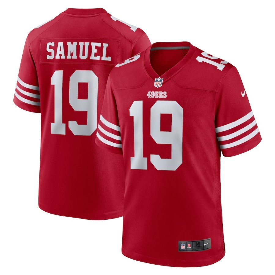 Men's San Francisco 49ers Deebo Samuel Nike Scarlet Team Game Jersey - Puhuasuan