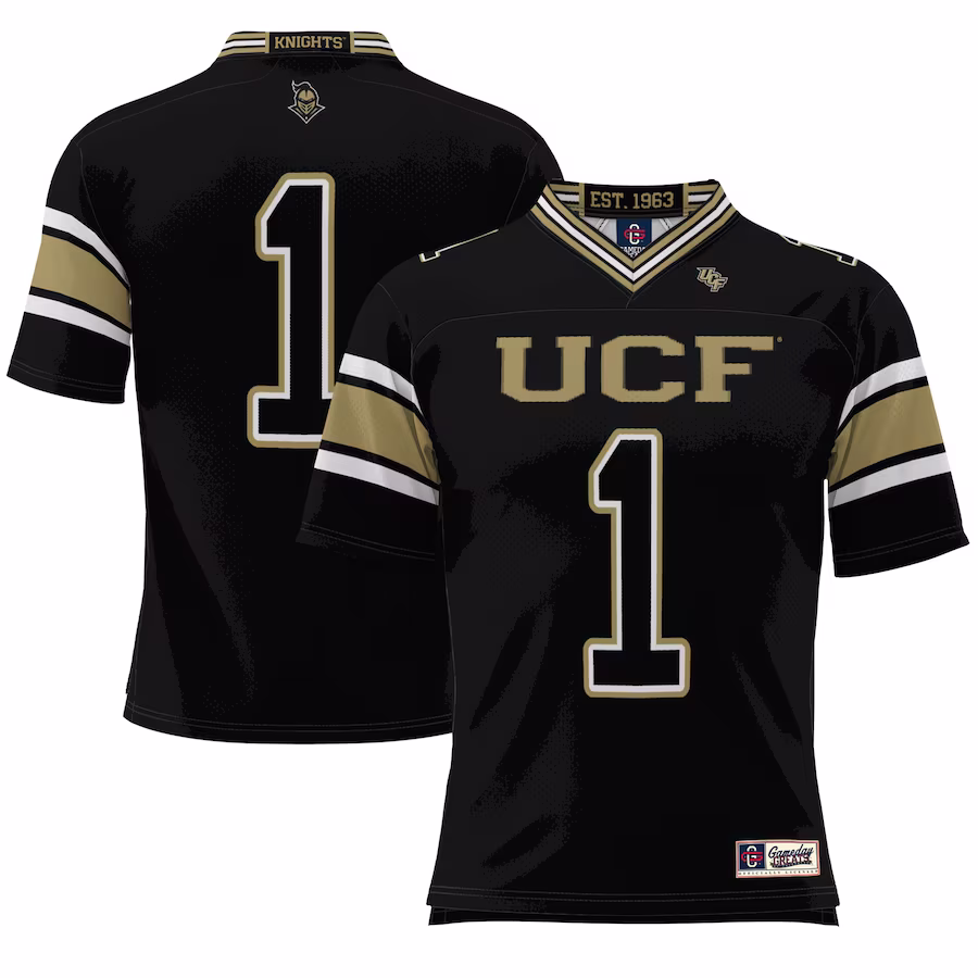 #1 UCF Knights GameDay Greats Youth Endzone Football Jersey - Black - Puhuasuan