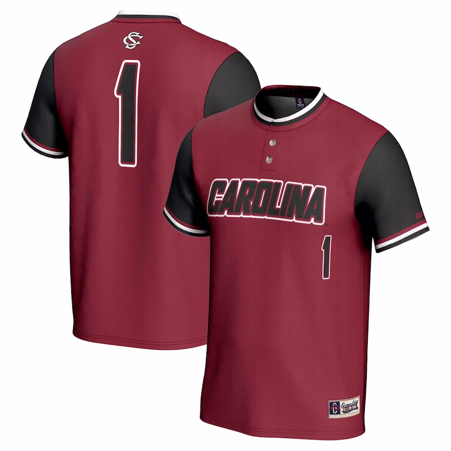 #1 South Carolina Gamecocks GameDay Greats Youth Lightweight Softball Jersey - Garnet - Puhuasuan