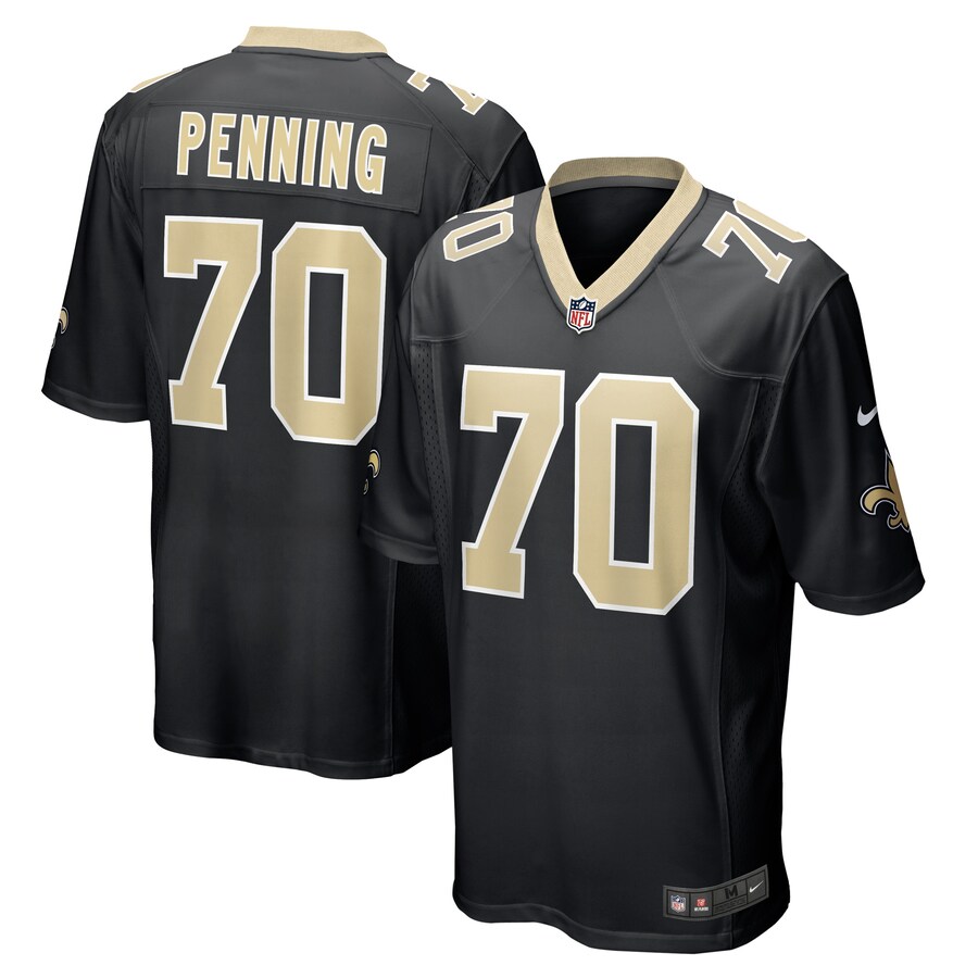Men's New Orleans Saints Trevor Penning Nike Black Game Player Jersey - Puhuasuan