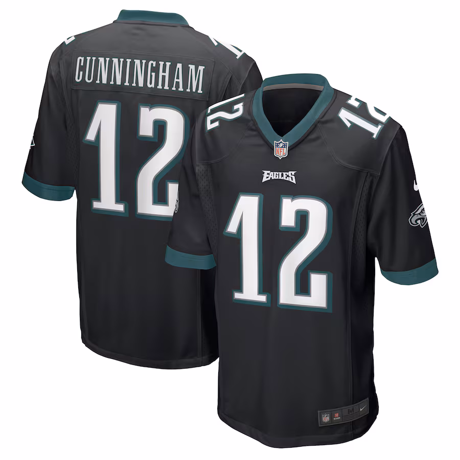 Men's Philadelphia Eagles Randall Cunningham Nike Black Retired Player Alternate Game Jersey - Puhuasuan