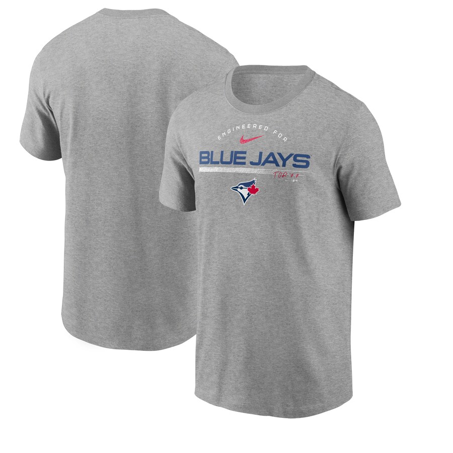 Men's Toronto Blue Jays Nike Heather Gray Team Engineered Performance T-Shirt - Puhuasuan