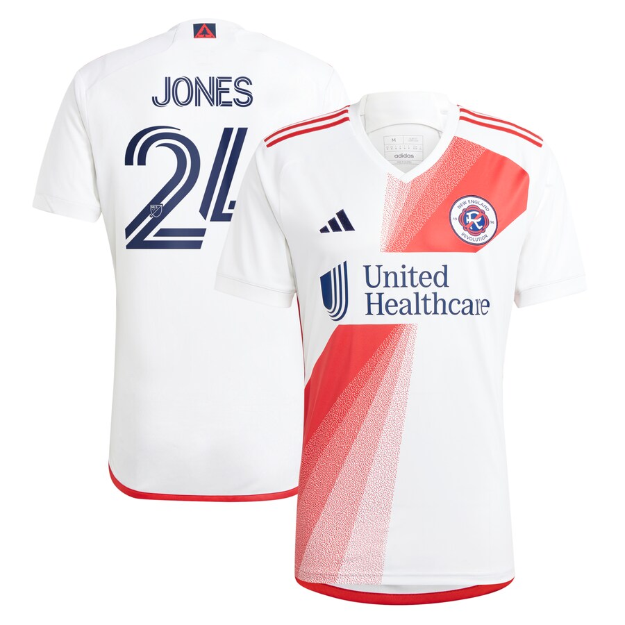 Men's New England Revolution DeJuan Jones adidas White 2023 Defiance Replica Jersey - Puhuasuan