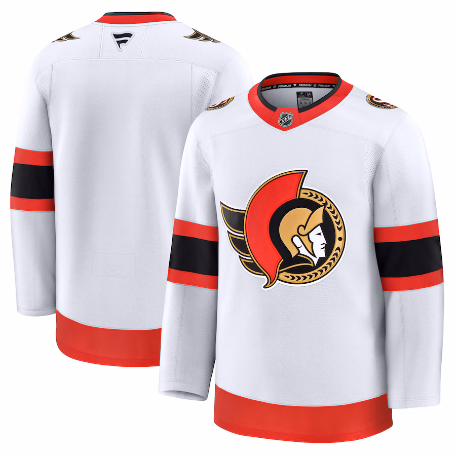 Men's Ottawa Senators Fanatics White Away Premium Jersey - Puhuasuan