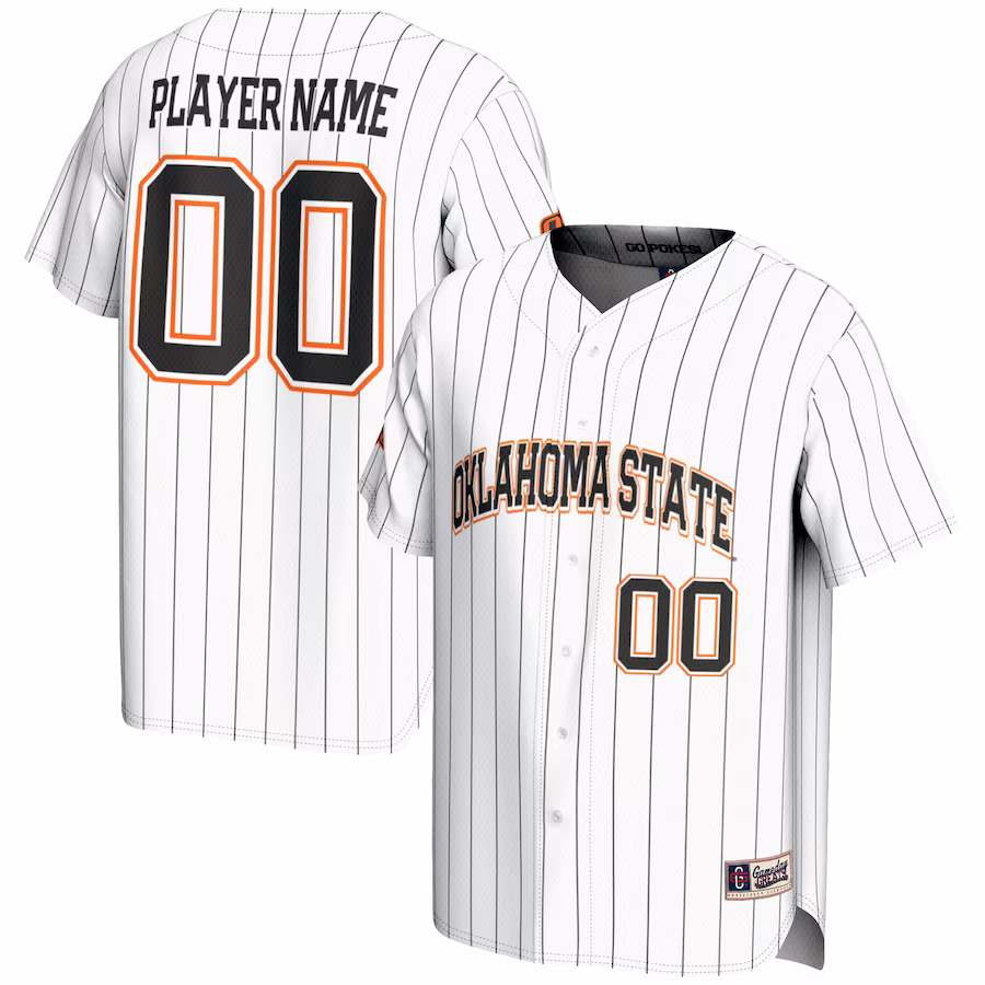 Oklahoma State Cowboys GameDay Greats Youth NIL Pick-A-Player Lightweight Baseball Jersey - White - Puhuasuan