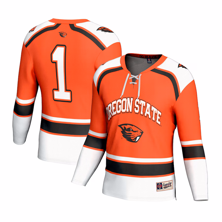 Unisex GameDay Greats #1 Orange Oregon State Beavers Lightweight Hockey Fashion Jersey - Puhuasuan