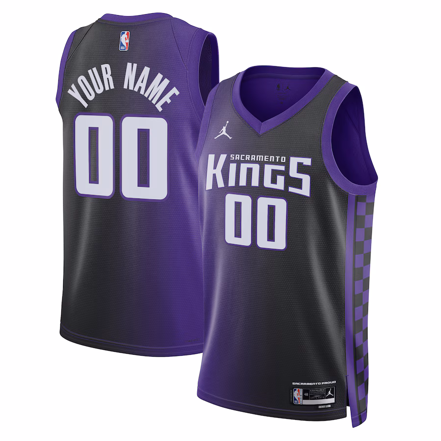 Unisex Sacramento Kings  Jordan Brand Purple Swingman Custom Jersey - Statement Edition - Puhuasuan