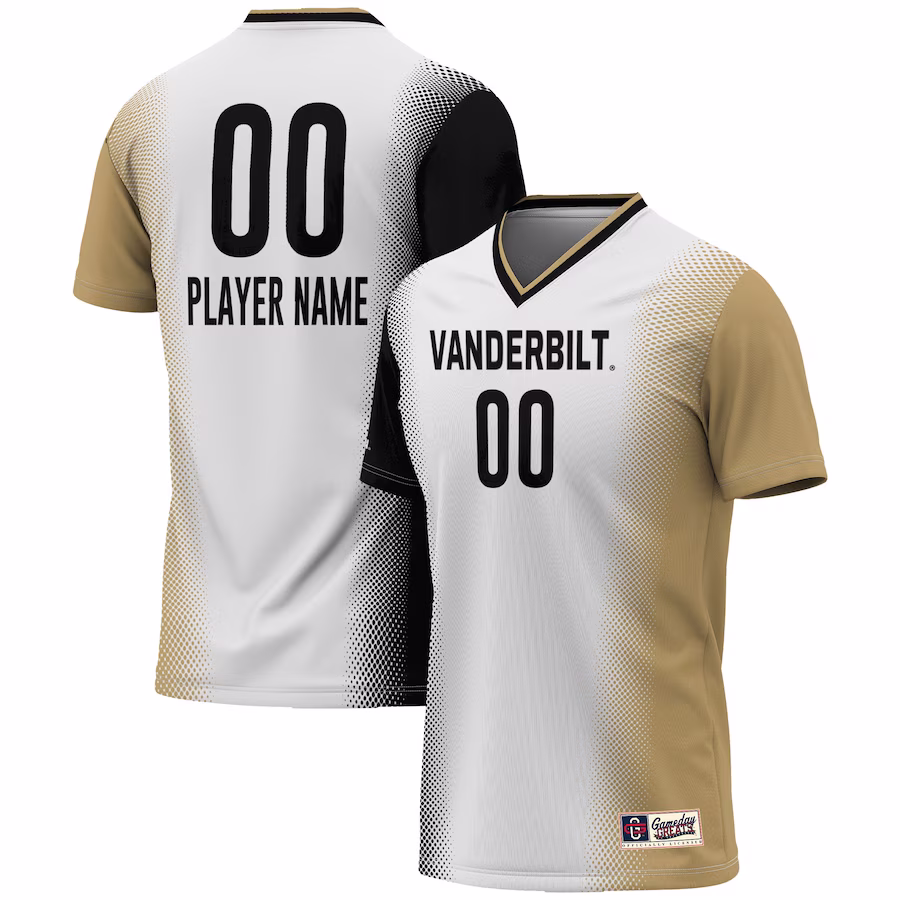 Vanderbilt Commodores GameDay Greats Youth Lightweight NIL Pick-A-Player Women's Soccer Jersey - White - Puhuasuan
