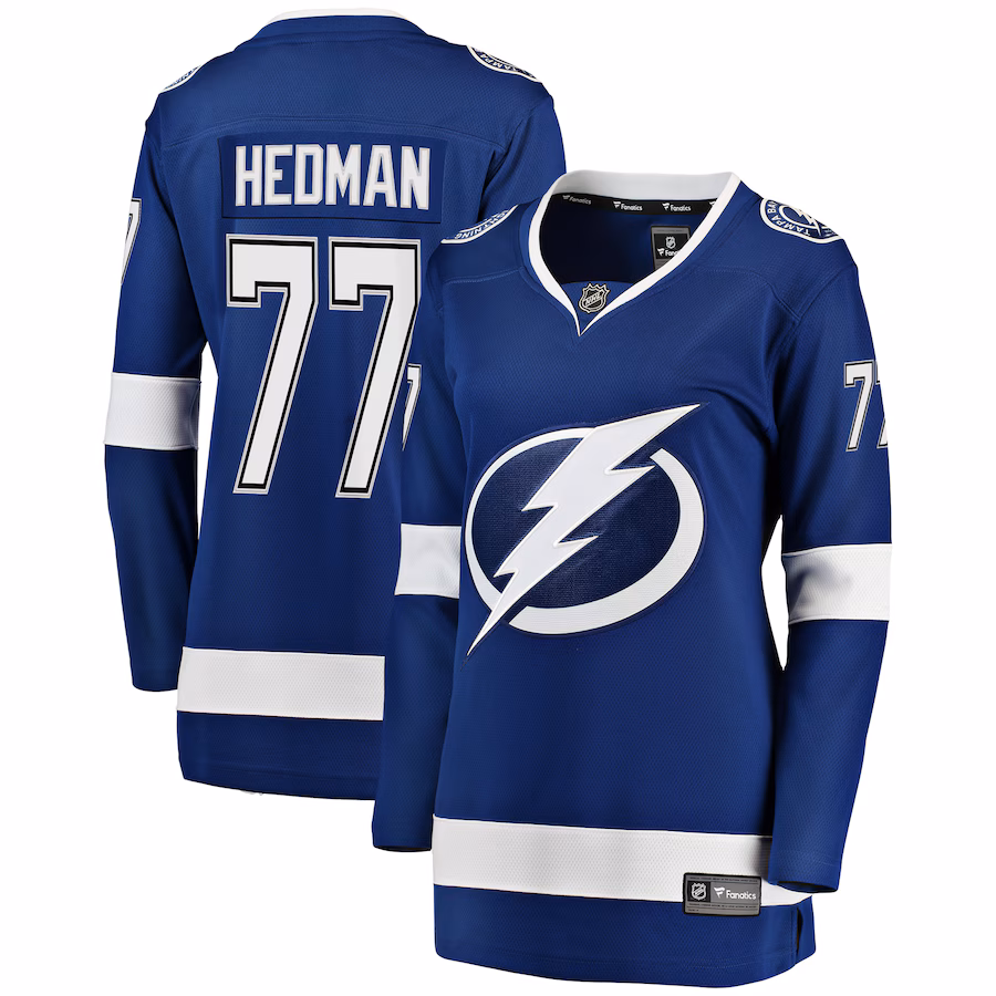 Women's Tampa Bay Lightning Victor Hedman Fanatics Blue Breakaway Player Jersey - Puhuasuan