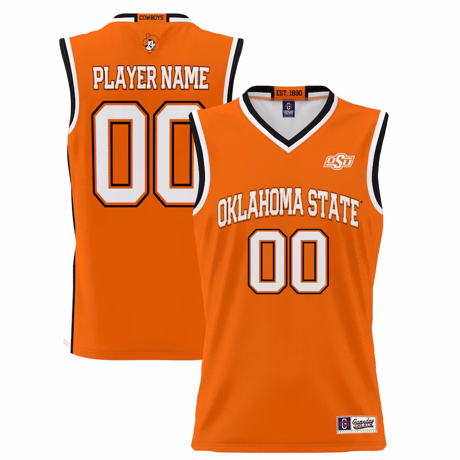 Oklahoma State Cowboys GameDay Greats Unisex  Lightweight NIL Pick-A-Player Basketball Jersey - Orange - Puhuasuan