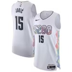Men's Denver Nuggets Nikola Jokic Nike White 2024/25 Authentic Player Jersey - City Edition - Puhuasuan