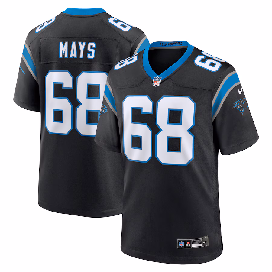 Men's Carolina Panthers Cade Mays Nike  Black Team Game Jersey - Puhuasuan