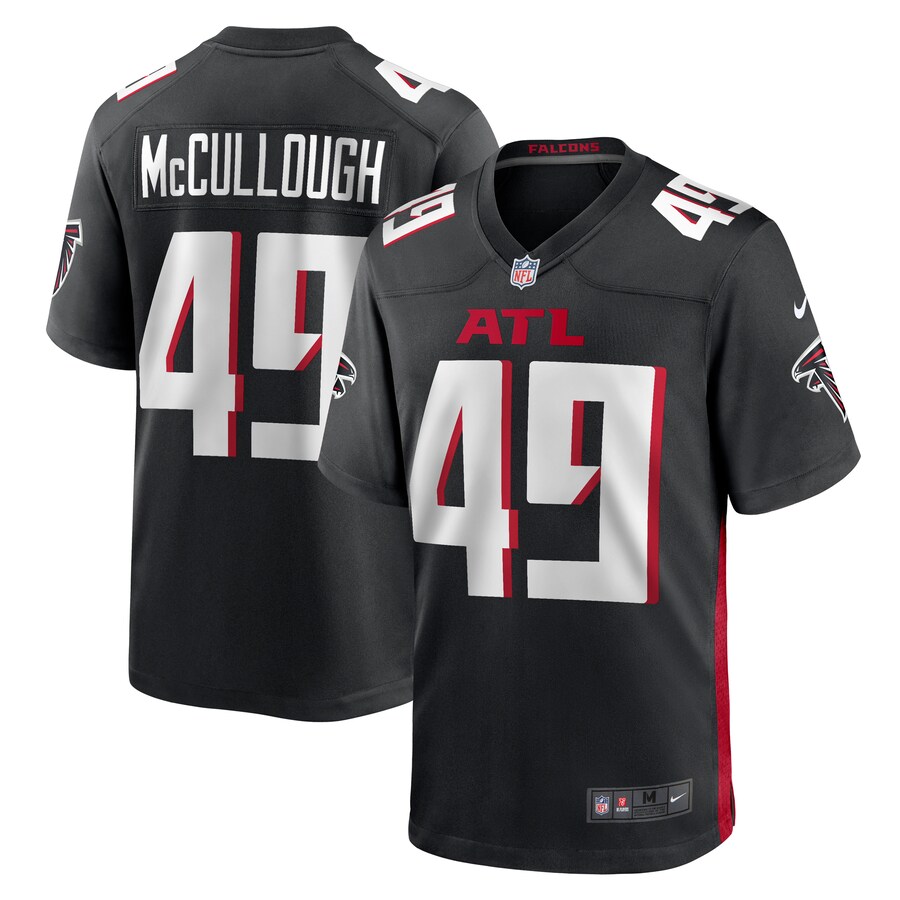 Men's Atlanta Falcons Liam McCullough Nike  Black Team Game Jersey - Puhuasuan