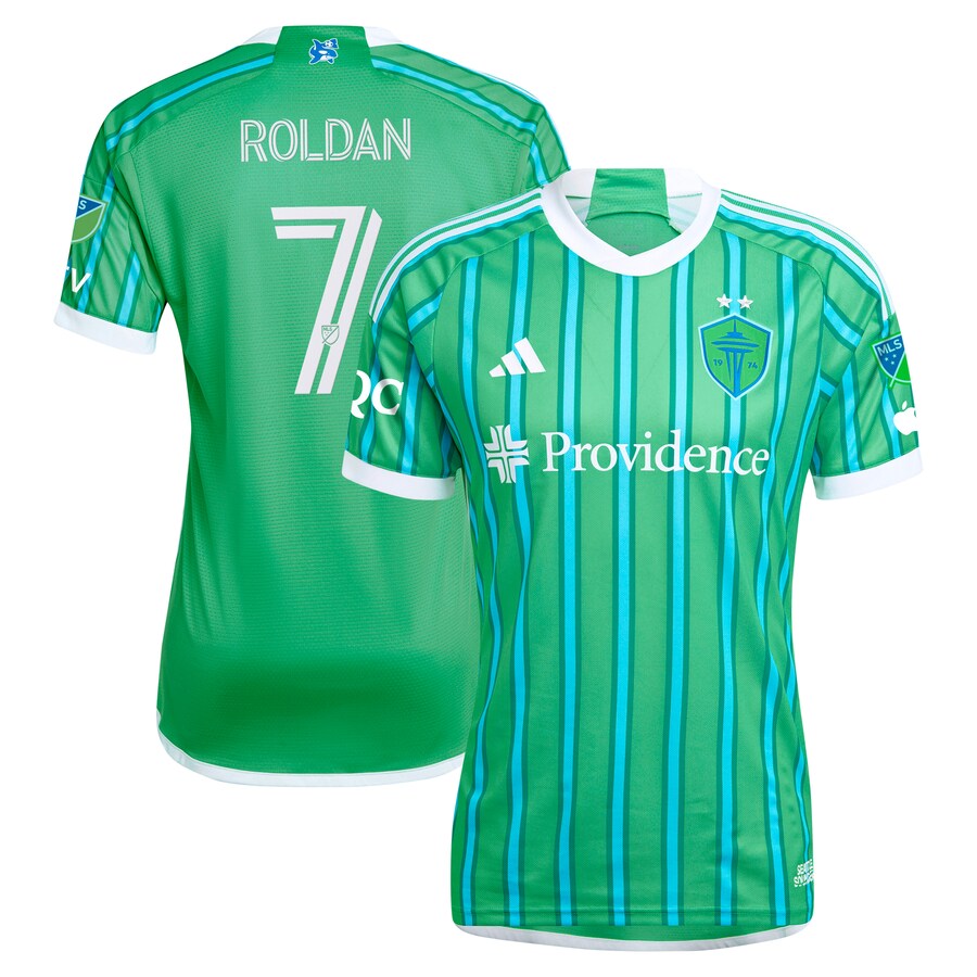 Men's Seattle Sounders FC Cristian Roldan adidas Green 2024 The Anniversary Kit Authentic Player Jersey - Puhuasuan