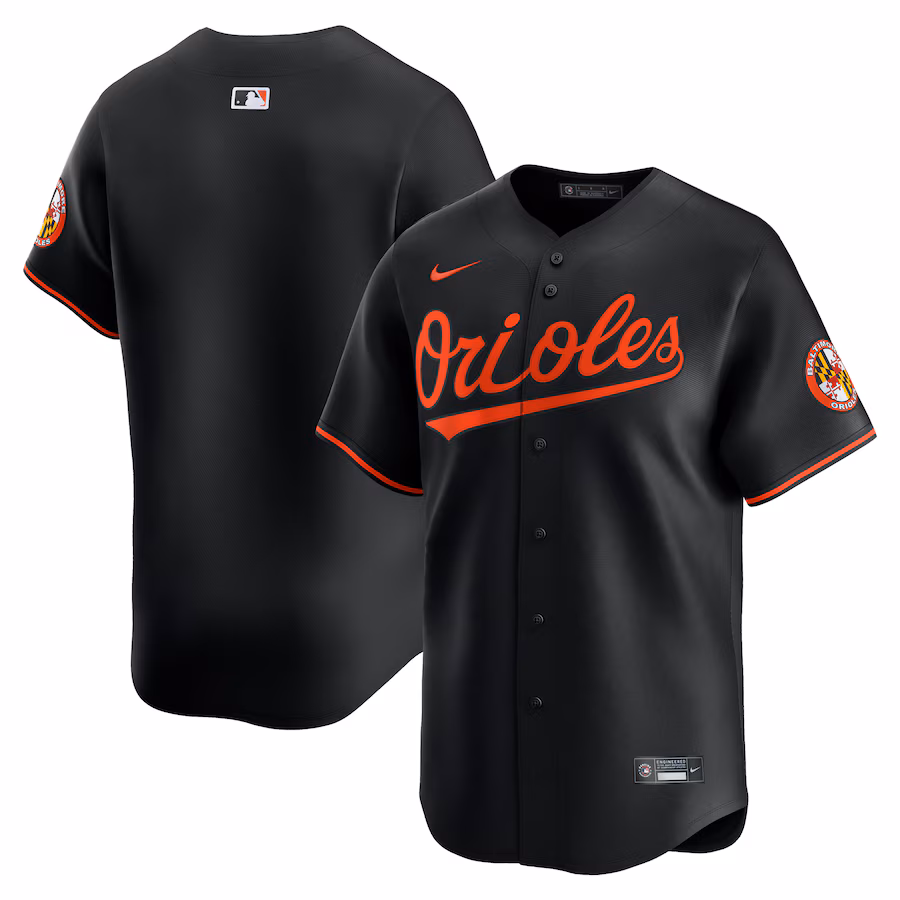 Men's Baltimore Orioles  Nike Black  Alternate Limited Jersey - Puhuasuan