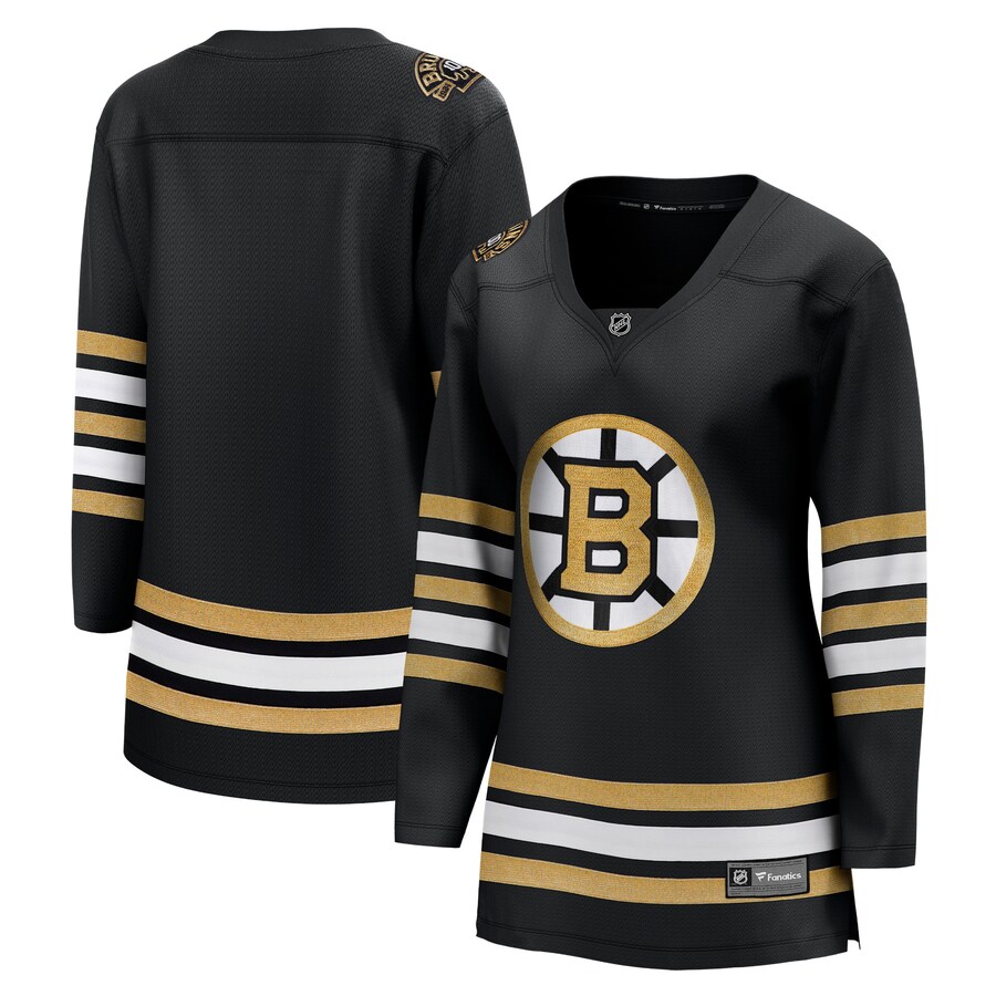 Women's Boston Bruins  Fanatics Branded Black 100th Anniversary Premier Breakaway Jersey - Puhuasuan