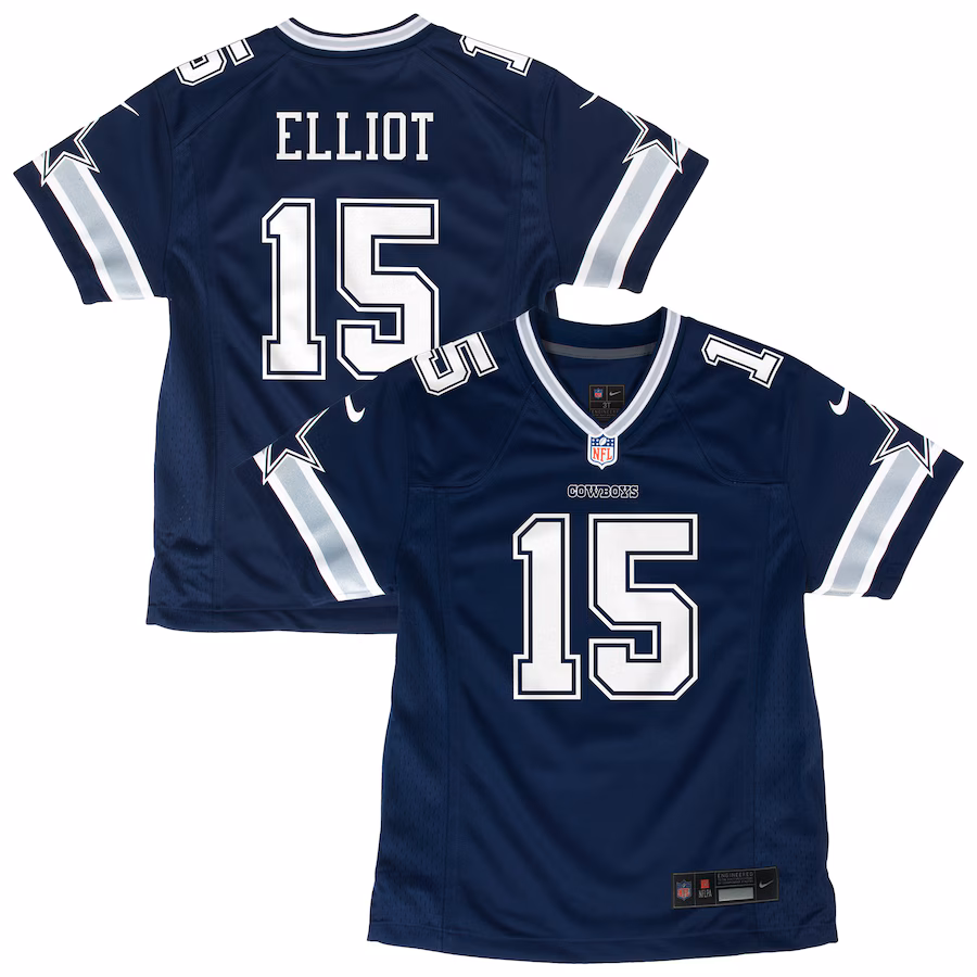 Youth Dallas Cowboys Ezekiel Elliott Nike Navy Game Jersey - Puhuasuan