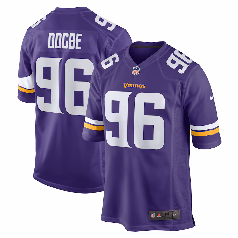 Men's Minnesota Vikings Michael Dogbe Nike  Purple Team Game Jersey - Puhuasuan