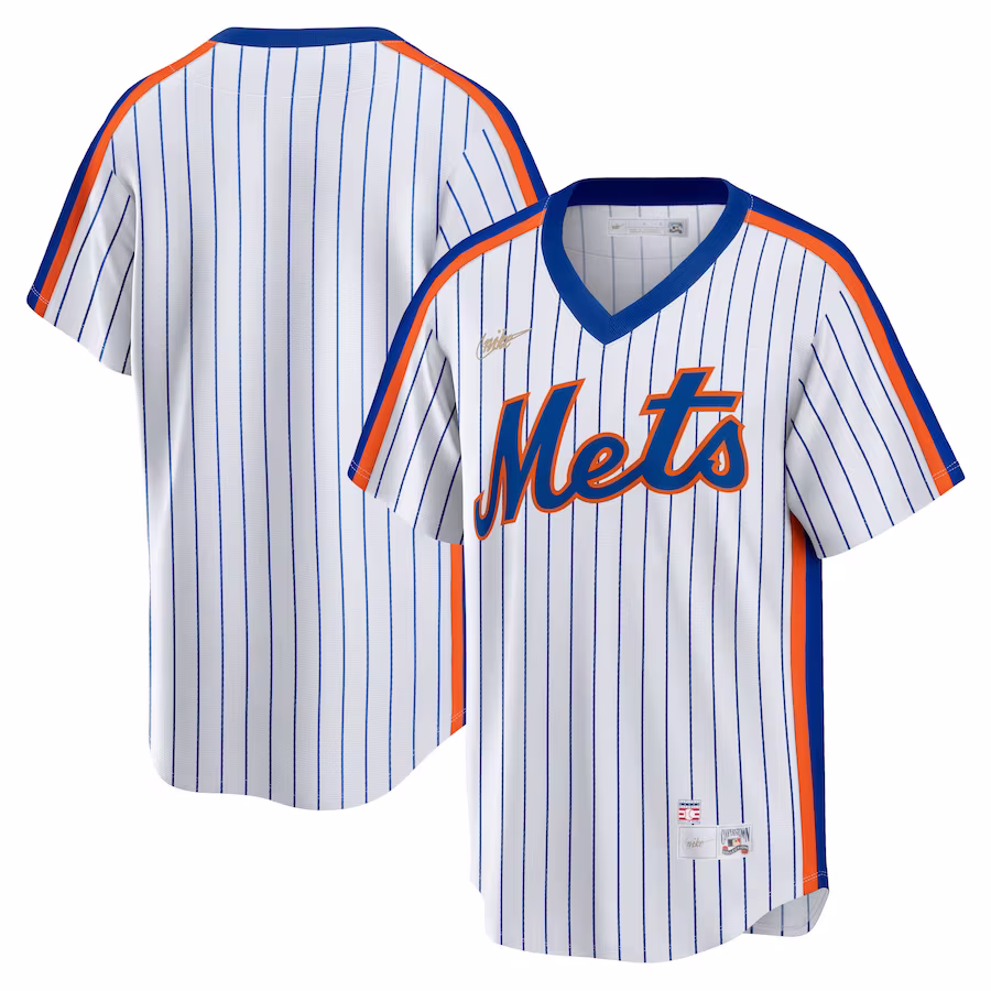 Men's New York Mets Nike White Home Cooperstown Collection Team Jersey - Puhuasuan
