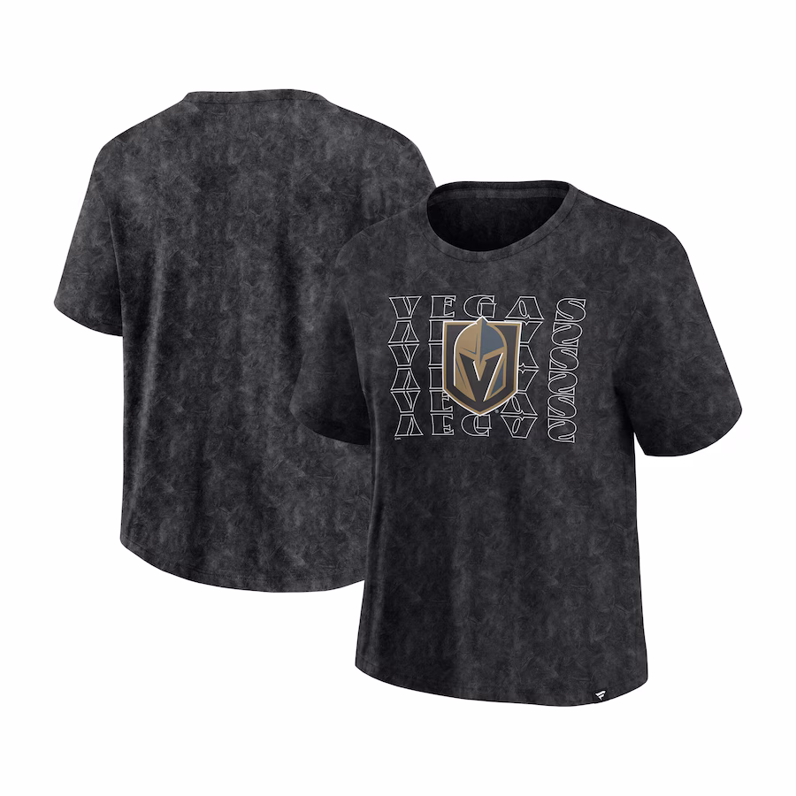 Women's Vegas Golden Knights Fanatics Black Faded Wash T-Shirt - Puhuasuan