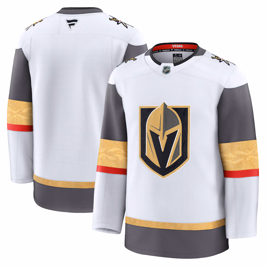 Men's Vegas Golden Knights Fanatics White Away Premium Jersey - Puhuasuan