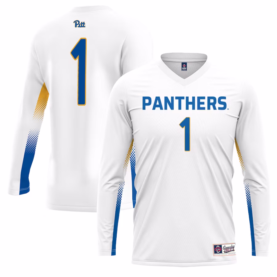 #1 Pitt Panthers GameDay Greats Youth Lightweight Women's Volleyball Jersey - White - Puhuasuan