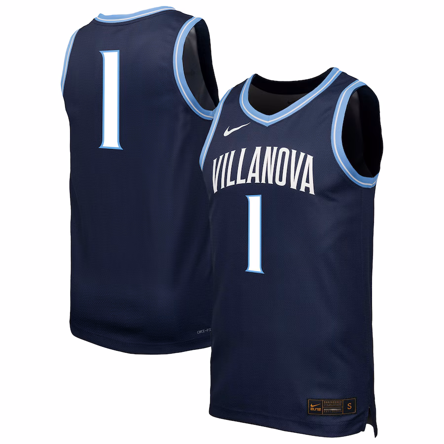 Men's Nike  Navy Villanova Wildcats #1 Replica Basketball Jersey - Puhuasuan