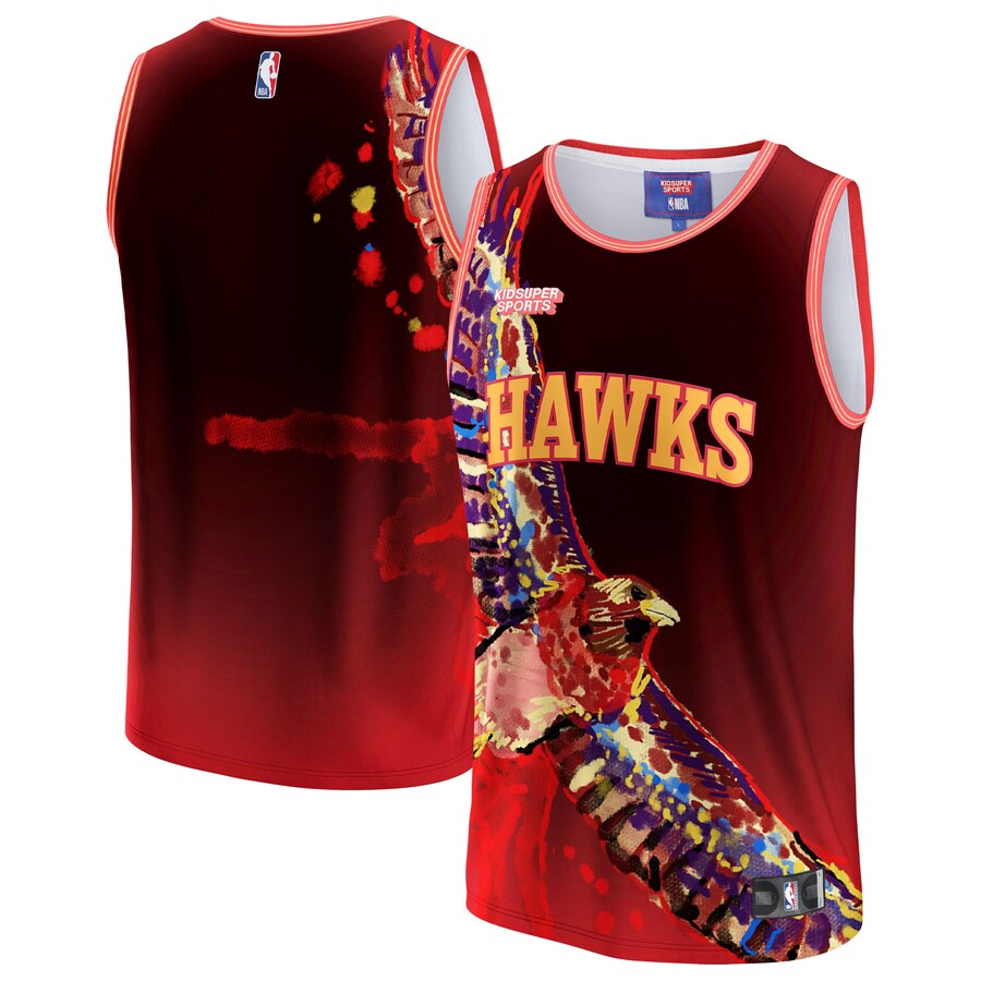 Unisex Atlanta Hawks NBA & KidSuper Studios by Fanatics Red Hometown Jersey - Puhuasuan