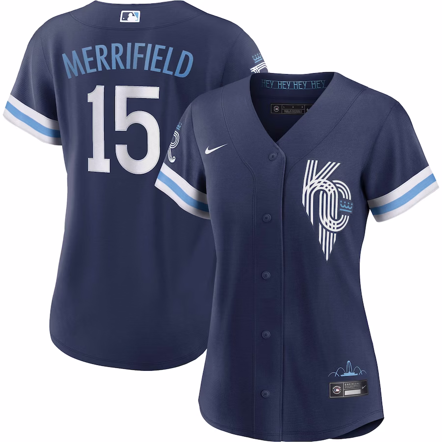 Women's Kansas City Royals Whit Merrifield Nike Navy City Connect Replica Player Jersey - Puhuasuan