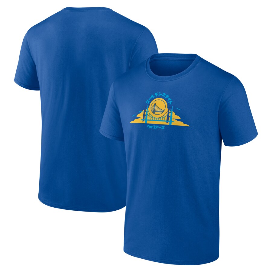 Men's Golden State Warriors Fanatics Royal Japanese Heritage T-Shirt - Puhuasuan